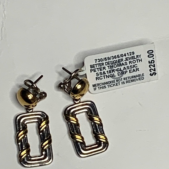 925 Peter Thomas Roth Sterling 18k gold Earrings - Picture 4 of 7